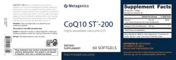 Label for CoQ10 ST-200