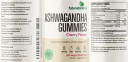Label for Ashwagandha Gummies Cherry Flavor