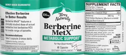 Label for Berberine MetX 500 mg