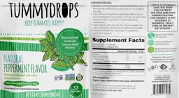 Label for Tummydrops Natural Peppermint