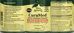 Label for CuraMed 200 mg