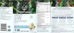 Label for Complete Lean Creamy Vanilla Bean
