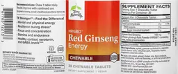 Label for HRG80 Red Ginseng Energy Chewable