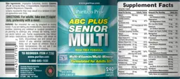 Label for ABC Plus Senior Multi