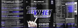 Label for Classic ALLWHEY Cookies & Cream