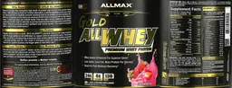 Label for GOLD ALLWHEY Strawberry