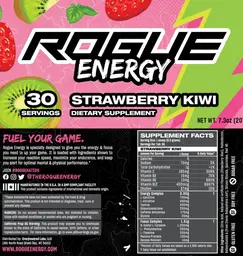 Label for Rogue Energy Strawberry Kiwi