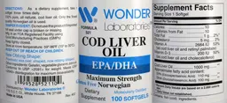 Label for Cod Liver Oil EPA/DHA