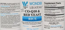 Label for Co-Q10 & Red Yeast Rice