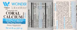 Label for Coral Calcium Powder Plus