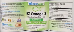 Label for EZ Omega-3 2,000 mg