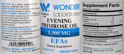 Label for Evening Primrose Oil 1,300 mg