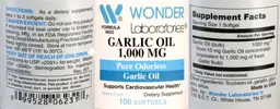 Label for Garlic Oil 1,000 mg