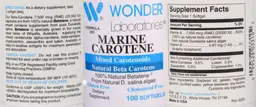 Label for Marine Carotene
