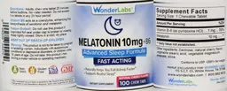 Label for Melatonin 10 mg + B6 Natural Cherry