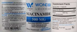 Label for Niacinamide 500 mg