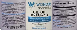 Label for Oil of Oregano