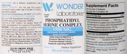 Label for Phosphatidyl Serine Complex 1500 mg