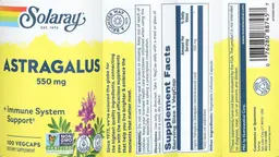 Label for Astragalus 550 mg