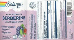 Label for Berberine with Oregon Grape