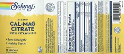 Label for Cal-Mag Citrate 2:1 Ratio