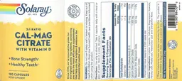 Label for Cal-Mag Citrate 2:1 Ratio