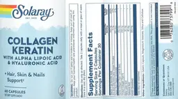 Label for Collagen Keratin