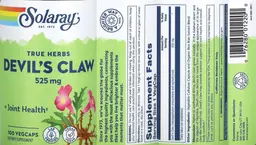 Label for Devil's Claw 525 mg