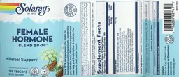 Label for Female Hormone Blend SP-7C