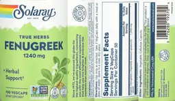 Label for Fenugreek 1240 mg