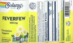 Label for Feverfew 455 mg