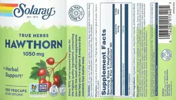 Label for Hawthorn 1050 mg