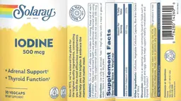 Label for Iodine 500 mcg