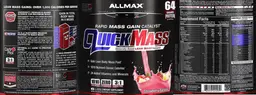 Label for QUICKMASS Strawberry-Banana
