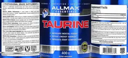 Label for Taurine