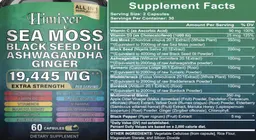 Label for Sea Moss