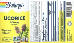 Label for Licorice 900 mg