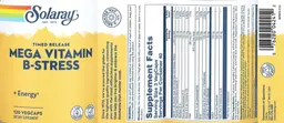 Label for Mega Vitamin B-Stress Timed Release
