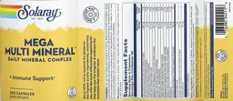 Label for Mega Multi Mineral