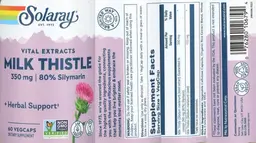 Label for Milk Thistle 350 mg