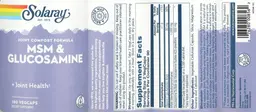Label for MSM & Glucosamine