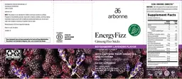Label for EnergyFizz Boysenberry Lavender Flavor