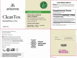 Label for CleanTox Elderflower Mint