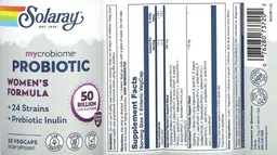 Label for Mycrobiome Probiotic Women's Formula