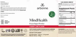 Label for MindHealth Cherry Lime Flavor