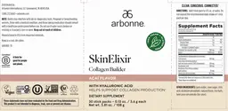 Label for SkinElixir Acai Flavor