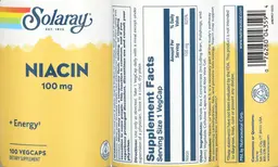 Label for Niacin 100 mg