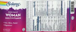 Label for Once Daily Woman Multivitamin
