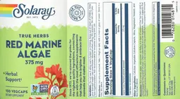 Label for Red Marine Algae 375 mg