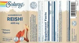 Label for Reishi Mushroom 600 mg